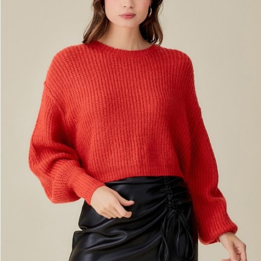 Mustard Seed Cropped Sweater
